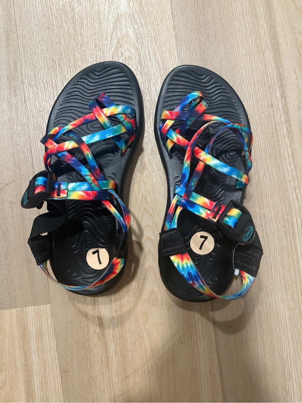 Chaco Women's ZVolv x2 Rainbow Tie-Dye Sandals - SZ 7